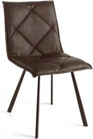 Sedia pranzo Ecopelle Caffč moderno ROLL 2 sedie