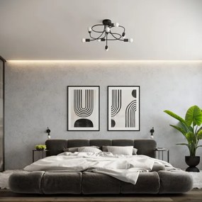 Sollux SL.1454 - Applique LEVAR 1xE27/15W/230V nero