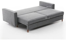 Divano letto grigio scuro 210 cm Eva - Balcab Home