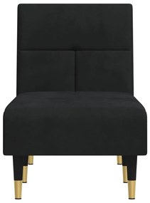 Chaise longue in velluto nero