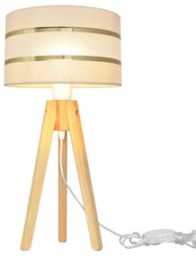 Lampada da tavolo HELEN 1xE27/15W/230V color crema/oro/pino
