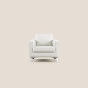 Orione Poltroncina in ecopelle moderna e impermeabile T04 bianco