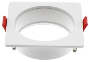 Portafaretto fisso per faretto Cobfix 10W da incasso 83x83mm Bianco Quadrato 1 posto M LEDME