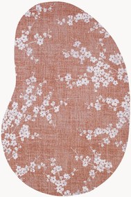 Tappeto jacquard lavabile da interno-esterno dalla forma organica Sakura