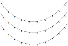 Ghirlanda luminosa collegabile nera con spina 14m incl. 30 luci E27 IP64 - Lubber