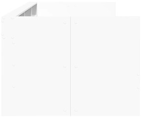 Divano letto con cassetti bianco 90x190 cm in legno multistrato