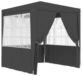 Gazebo Professionale Con Pareti 2,5x2,5 M Antracite 90 G/m² /