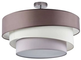 Lindby - Melia Plafoniera Grigio-Marrone/Bianco/Grigio/Cromato Lindby