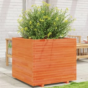 Fioriera Giardino Marrone Cera 80x80x72 Cm Legno Massello Pino /