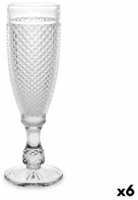 Calice da champagne Diamante Trasparente Vetro 185 ml (6 Unità)