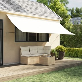 Tenda Da Sole Retrattile Crema 400x150 Cm İn Tessuto E Acciaio /