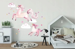 Adesivo da parete da favola Unicorni magici 100 x 200 cm