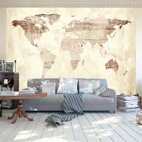 Fotomurale  Precious map  Colore Marrone, Dimensioni e Misure 200x140