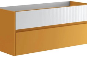Mobile da bagno sospeso sotto lavabo L 119.5 x H 50 x P 45.5 cm beige laccato opaco, 2 cassetti VISOBATH Niwa