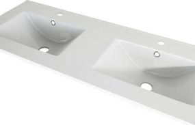 Lavabo a incasso rettangolare H 1.8 cm in ceramica bianco