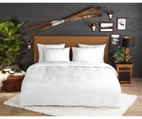 Biancheria da letto bianca in flanella per letto matrimoniale/per letto prolungato 240x220 cm – Good Morning