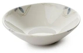 Set da tavola 24 pezzi in porcellana, bianco/blu