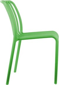 Sedia da pranzo verde in plastica Glee – Leitmotiv