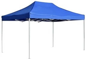 Gazebo Professionale Pieghevole Alluminio 4,5x3 m Blu