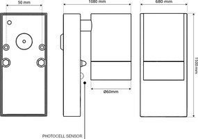 Applique GU10 con Sensore Crepuscolare E27 IP65 per esterno - Bianca