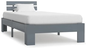 Giroletto Senza Materasso Grigio 90x200 Cm İn Legno Di Pino /