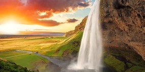 Stampa su tela – Cascata maestosa in Islanda