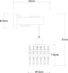Globo 15533W - Applique COMMA 1xE27/40W/230V