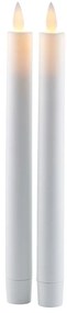 Candele a LED in set con alimentazione a batteria 2 pz (altezza totale 25 cm) Sara Crown – Sirius
