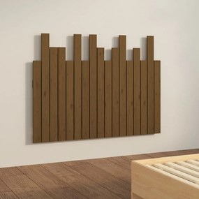 Testiera da parete miele 108x3x80 cm in legno massello di pino
