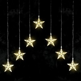 Aigostar - Catena luminosa natalizia LED da esterno 70xLED/230V 1,2x1m IP44 bianco caldo stelle