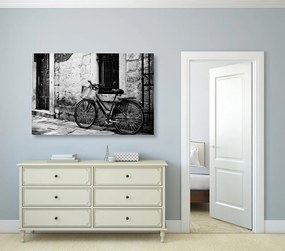 Quadro su tela – Bicicletta retrò in bianco e nero