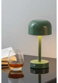 Lampada da tavolo a LED verde con paralume in metallo (altezza 24,5 cm) James - Leitmotiv