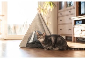 Tenda teepee grigio chiaro per animali domestici Tipi - Wenko