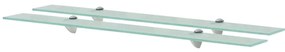 Mensole Galleggianti 2 Pz İn Vetro 90x10 Cm 8 Mm /