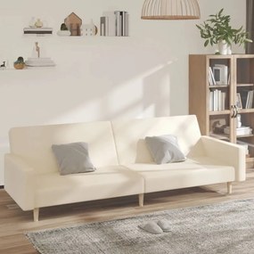 Divano Letto A 2 Posti Crema İn Tessuto /