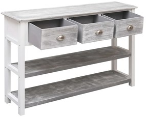 Credenza stile antico grigia 115x30x76 cm in legno