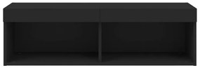 Mobile Porta TV con Luci LED Nero 100x30x30 cm