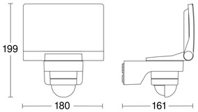STEINEL 82086 - Riflettore LED con sensore XLED PROTECT LED/13,6W/230V IP44 nero