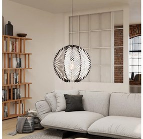 Eglo 44005 - Lampadario a sospensione con filo WAVERTON 1xE27/40W/230V diametro 40 cm bianco/nero