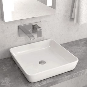 Lavabo D'Appoggio 47x47 Cm Karag Bianco Lucido