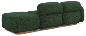Chaise lounge componibile verde scuro (con penisola a sinistra) Ailani – Makamii