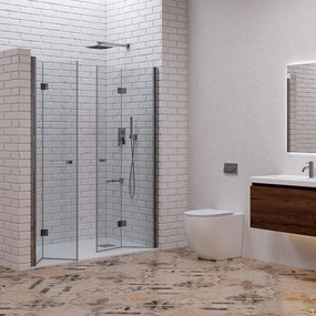 Porta doccia a doppio soffietto 130-133 cm | KAM-KS700DC - KAMALU