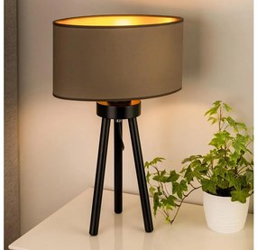 Duolla - Lampada da tavolo OVAL VEGAN 1xE27/15W/230V diametro 30 cm beige