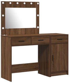 Set di toeletta a 2 pezzi con led in nero rovere