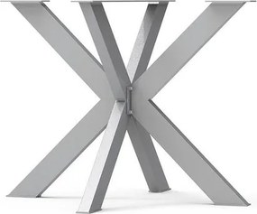 Gamba per mobili a stella STEELMI Stella in acciaio argentato satinato L 56 x P 55 x H 40 cm