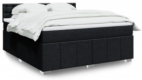 Giroletto A Molle Con Materasso Nero 180x200 Cm İn Tessuto /