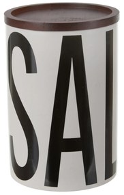 Barattolo sale ceramica bianco Big is more