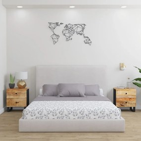 Comodini 2pz 40x33x46 Cm İn Legno Massello Di Mango /