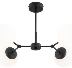 Lampadario a sospensione con supporto rigido FOTON 4xE14/10W/230V nero