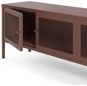 Mobile TV burgundy in metallo 160x50x35 cm Fayna – Marckeric